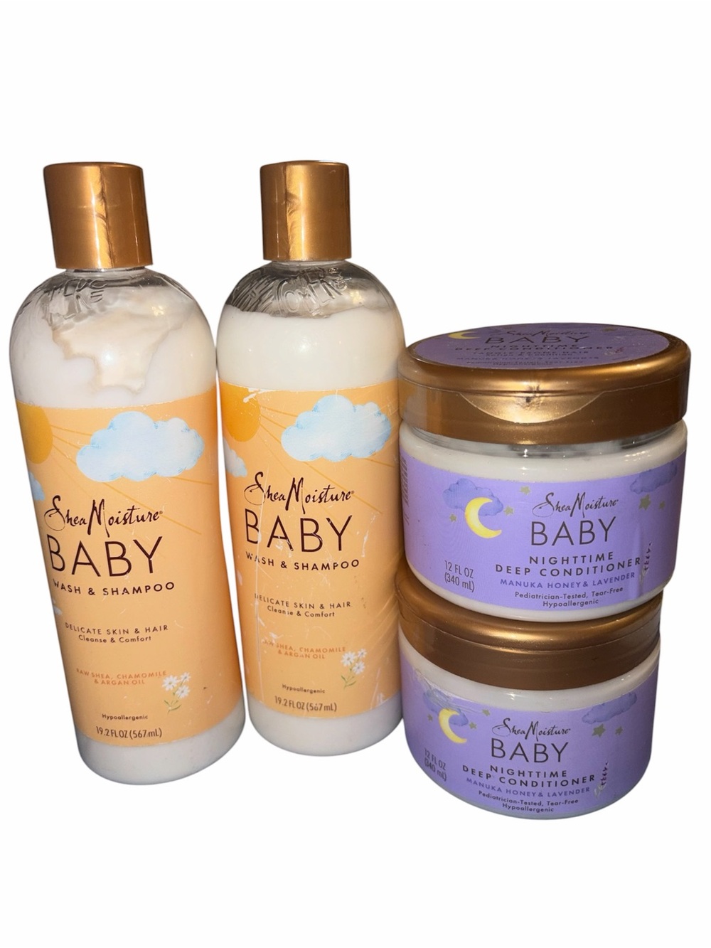 New Shea Moisture Baby Wash & Shampoo + Nighttime Conditioner Set - Picture 2 of 2